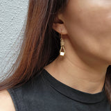 Gold Nouvelle Dangling Earrings - mismatched beads