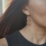 Gold Nouvelle Dangling Earrings - round beads