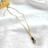 Nouvelle Chain+Charm Necklace - Gold/Black